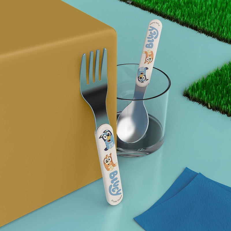 Zak Designs 2pc Bluey Wheat Straw Flatware Set