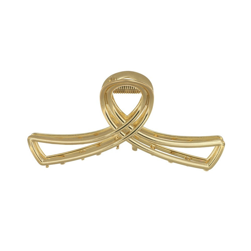 L. Erickson Gold Twisted Metal Jaw Hair Clip
