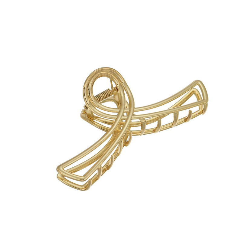 L. Erickson Gold Twisted Metal Jaw Hair Clip