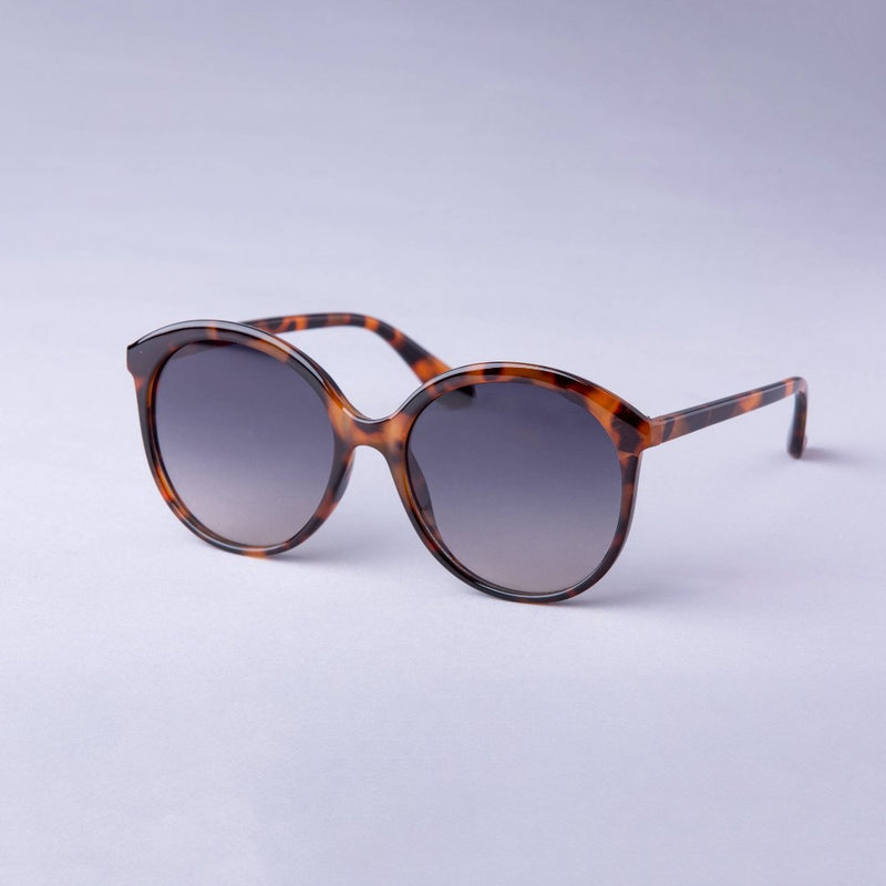 Women's Oversized Round Tortoise Shell Sunglasses - A New Day Brown