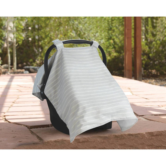 Go by Goldbug Car Seat Canopy - Gray Ticking Stripe