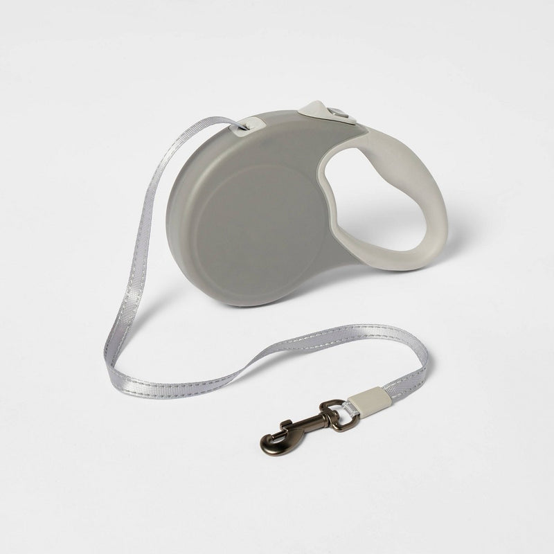 Retractable Dog Leash - S - Gray - Boots & Barkley
