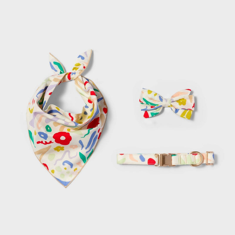 Modern Floral Cat and Dog Bandana - Boots & Barkley - One Size Fits Most