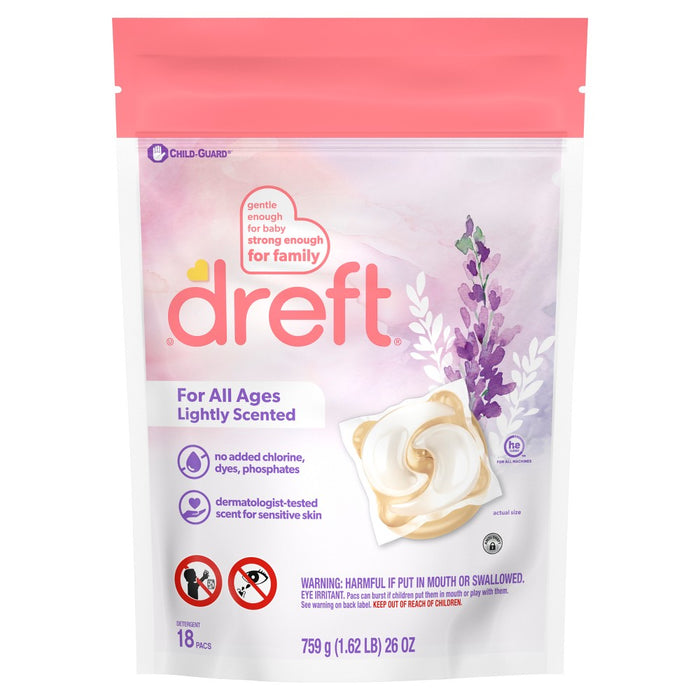 Dreft Laundry Detergent - Lightly Scented - 18ct