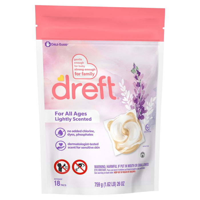 Dreft Laundry Detergent - Lightly Scented - 18ct