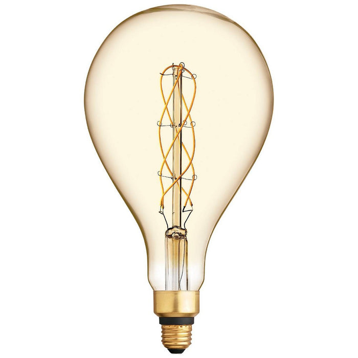 GE 40W Vintage Style PS52 LED Light Bulb Amber Glass