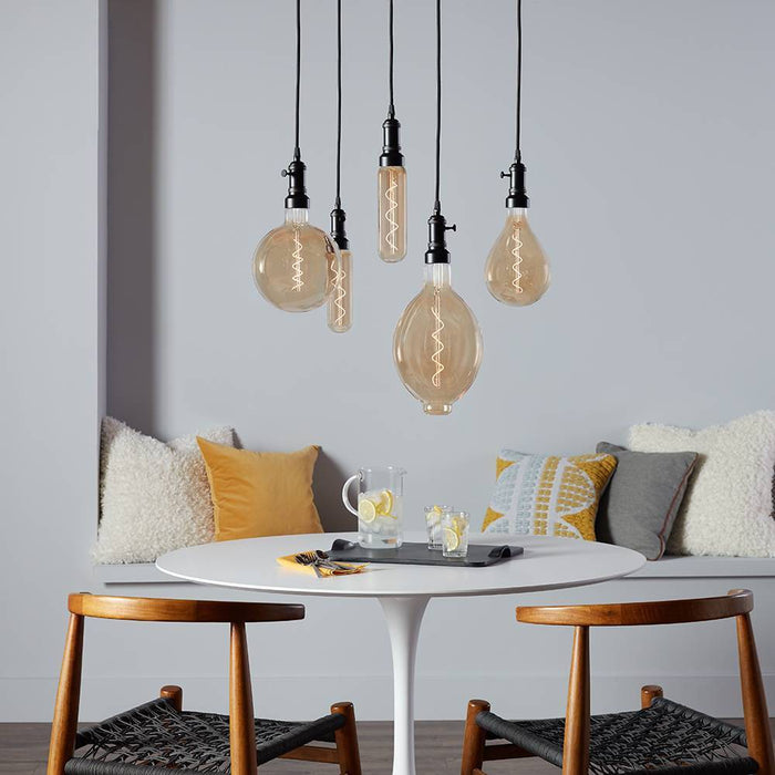 GE 40W Vintage Style PS52 LED Light Bulb Amber Glass