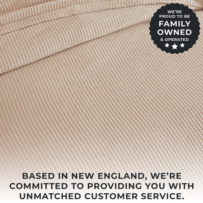 Cotton Super Soft All-Season Waffle Weave Knit Blanket - Great Bay Home (Throw, Taupe)