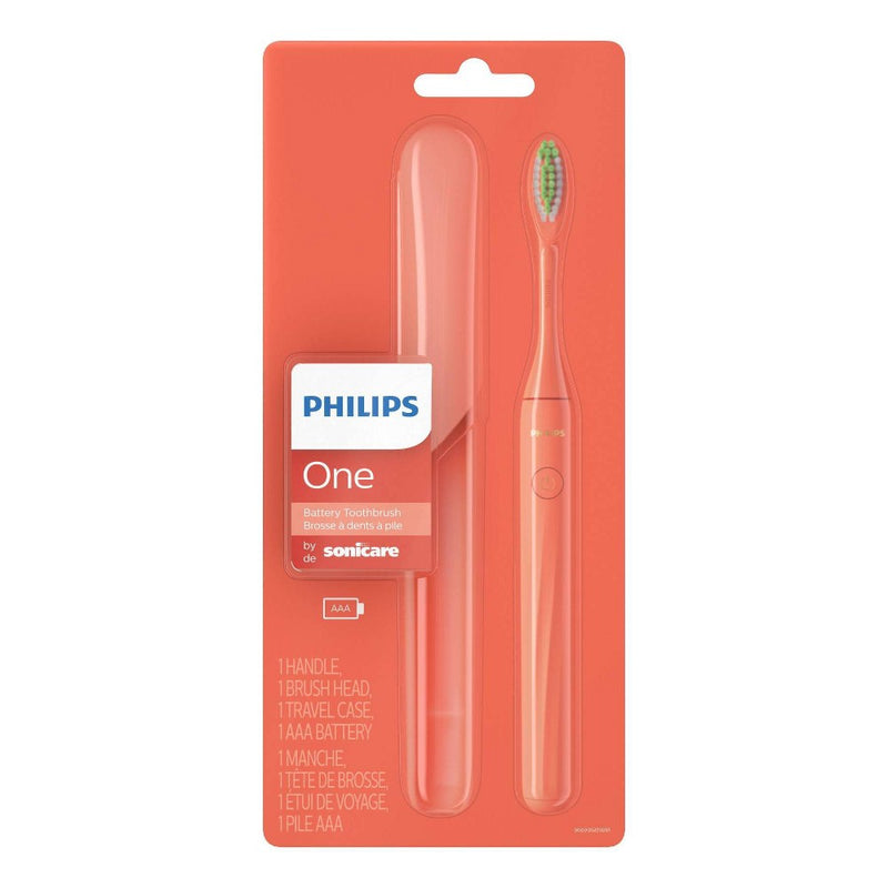 Philips One by Sonicare Battery Toothbrush - HY1100/01 - Coral