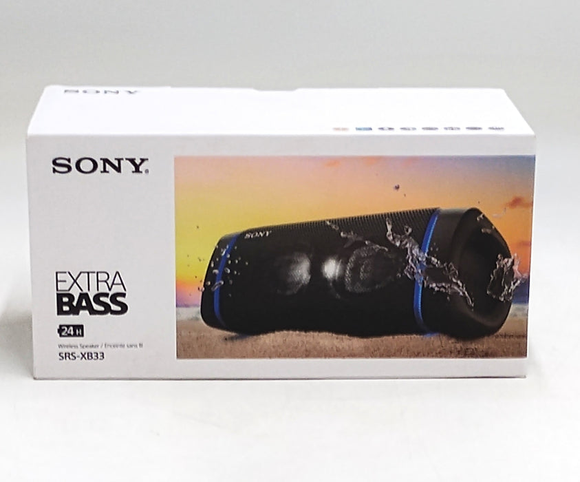 Sony SRSXB33 EXTRA BASS Wireless Portable BLUETOOTH IP67 Waterproof Speaker - Black