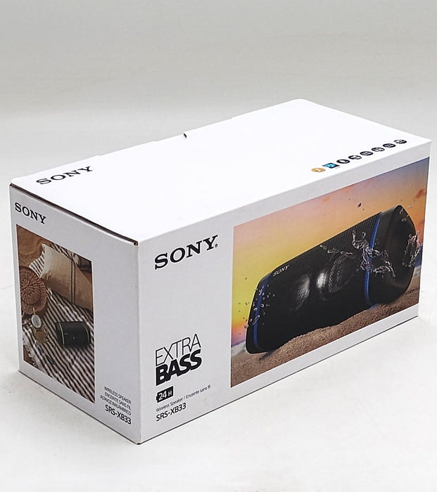 Sony SRSXB33 EXTRA BASS Wireless Portable BLUETOOTH IP67 Waterproof Speaker - Black