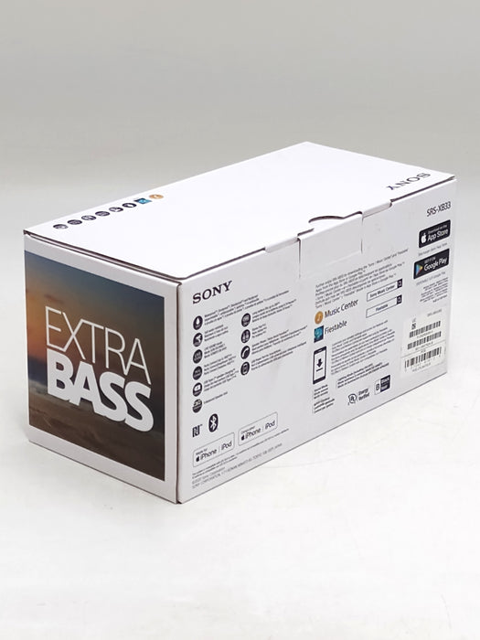 Sony SRSXB33 EXTRA BASS Wireless Portable BLUETOOTH IP67 Waterproof Speaker - Black