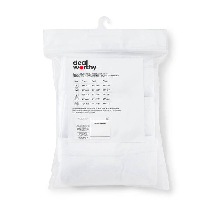 Men's Slim Fit Crewneck T-Shirt 3pk - Dealworthy White M