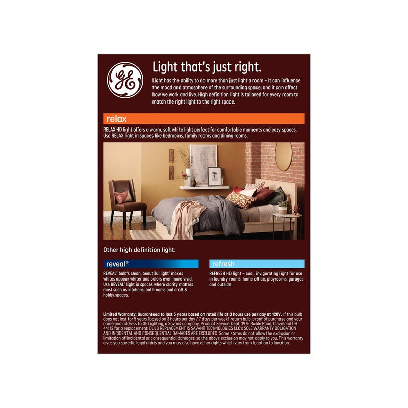 GE 65W Relax BR40 LED Indoor Floodlight Bulb Soft White