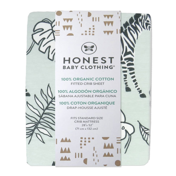 Honest Baby Organic Cotton Fitted Crib Sheet - Baby Zebra
