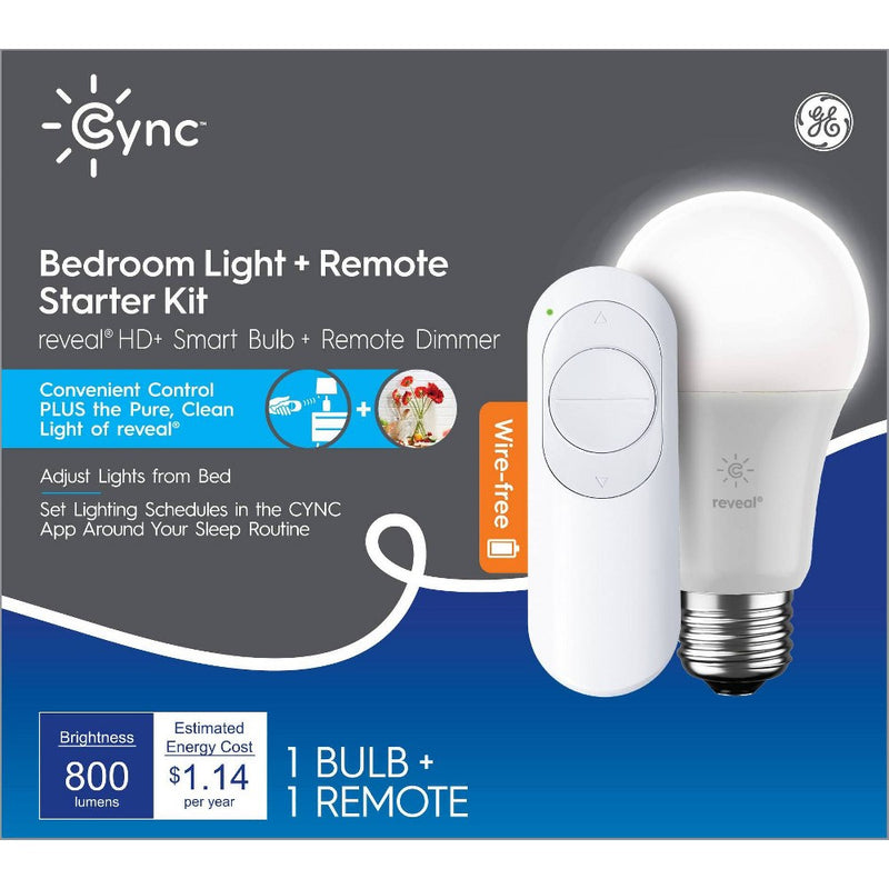 GE CYNC Reveal Smart Light Bulb with Smart Dimmer Remote Bundle