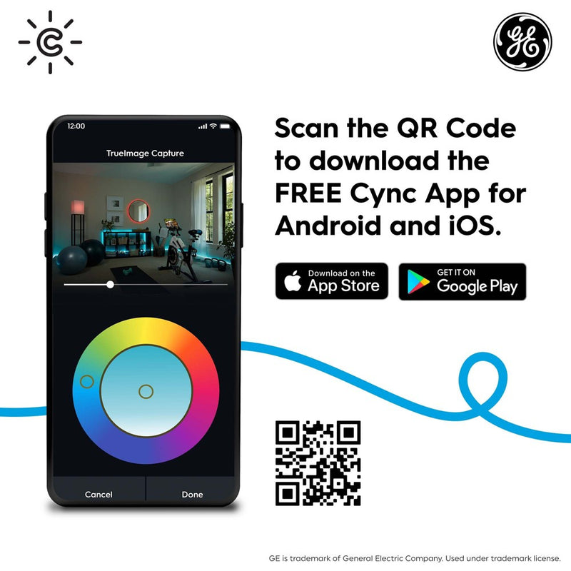 GE CYNC Reveal Smart Light Bulb with Smart Dimmer Remote Bundle