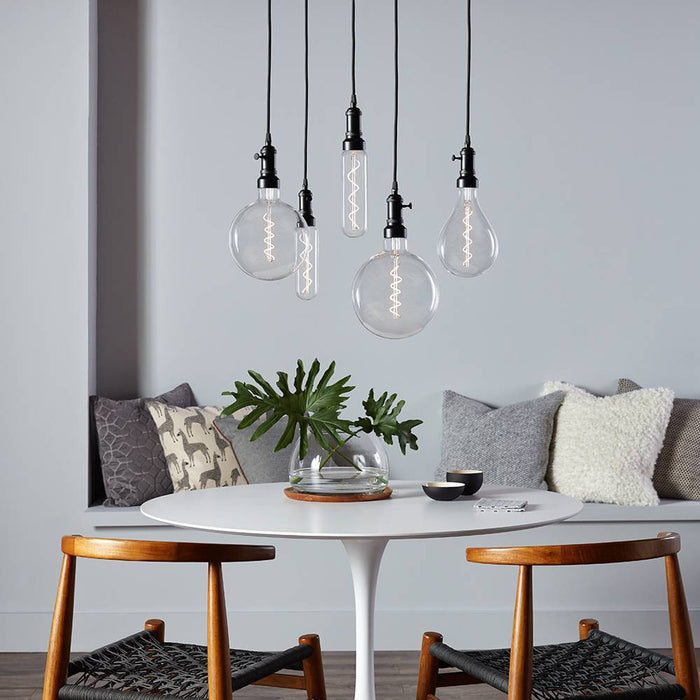 GE Vintage Style Pendant Fixture Satin Nickel