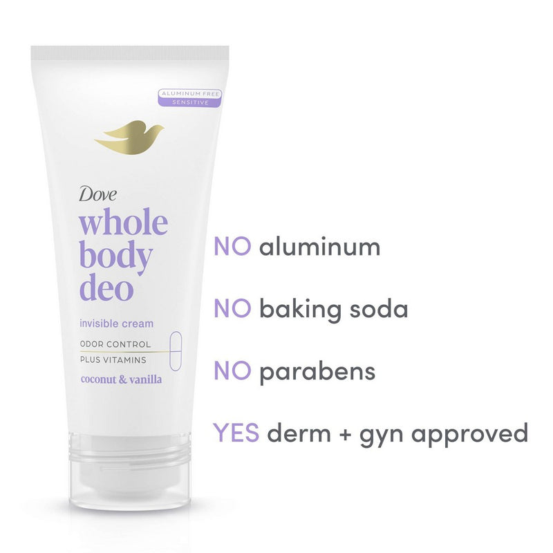 Dove Beauty Coconut & Vanilla Whole Body Deodorant Cream - 2.5 fl oz