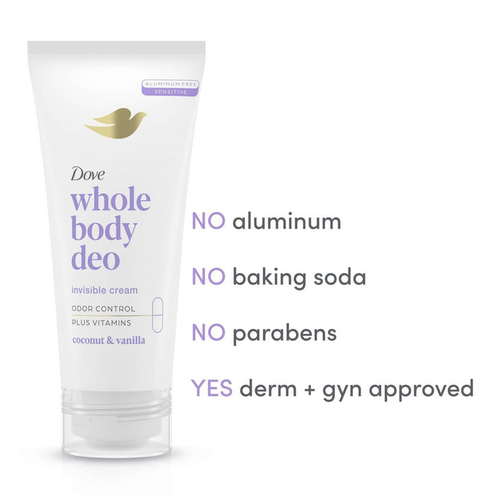 Dove Beauty Coconut & Vanilla Whole Body Deodorant Cream - 2.5 fl oz