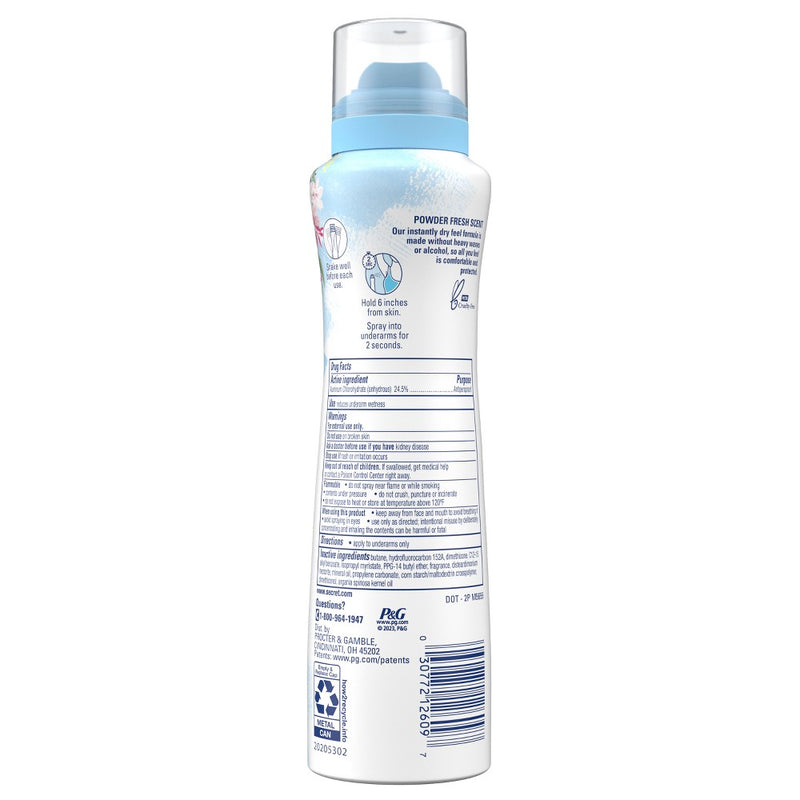 Secret Dry Spray Antiperspirant and Deodorant for Women - Powder Fresh - 4.1oz