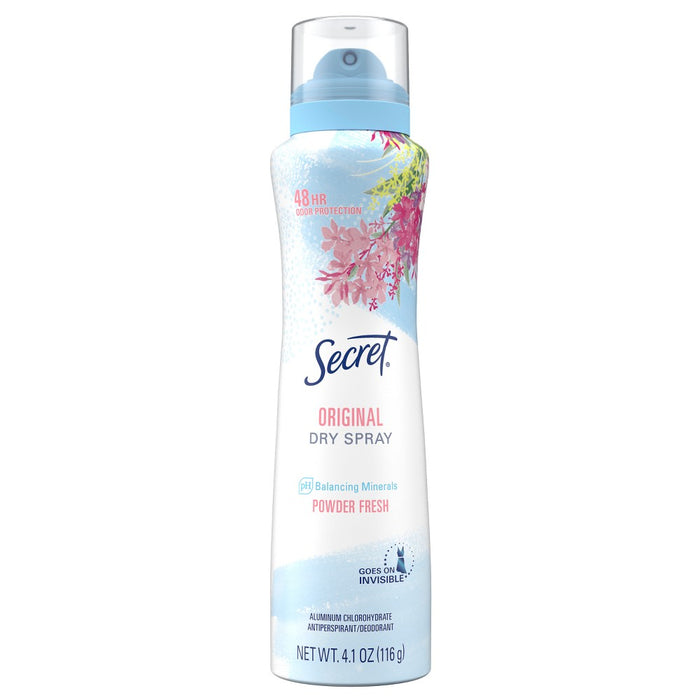 Secret Dry Spray Antiperspirant and Deodorant for Women - Powder Fresh - 4.1oz