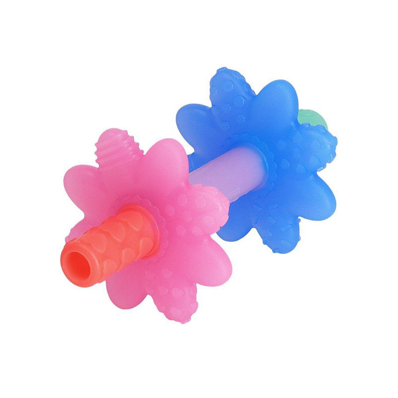 Itzy Ritzy Teensy Tubes Rattle and Teether - Pink and Green