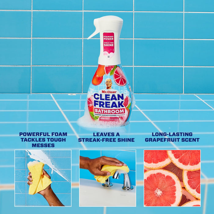 Mr. Clean Clean Freak Grapefruit Bathroom Foaming Surface Cleaner - 16 fl oz