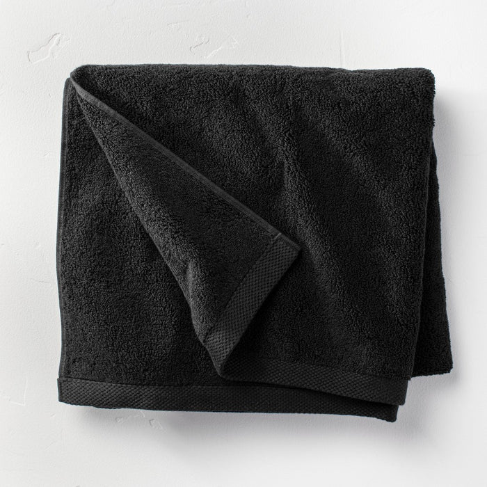 Organic Bath Towel Black - Casaluna