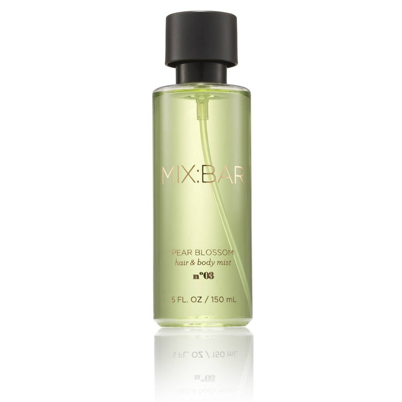 MIX:BAR Pear Blossom Hair & Body Mist - Clean, Vegan Body Spray Fragrance & Hair Perfume for Women - 5 fl oz