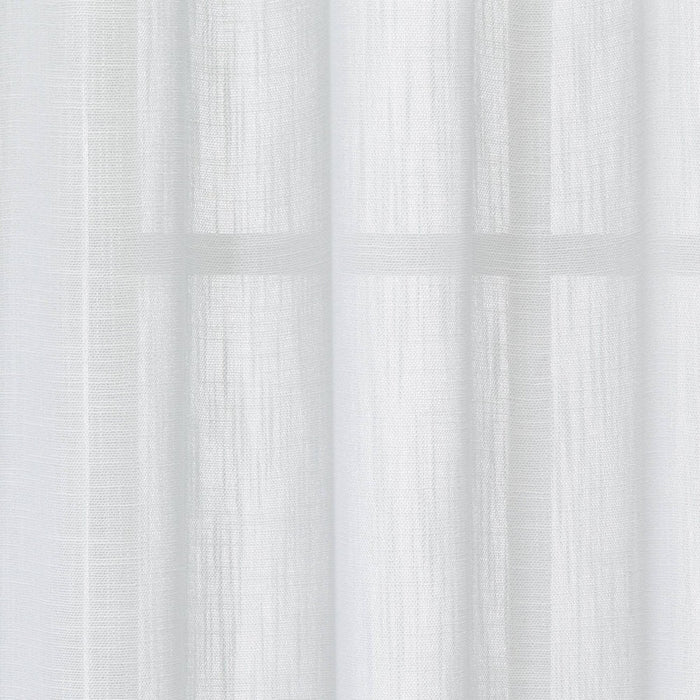 54"x84" Sheer Contrast Edge Window Curtain Panel White/Light Brown - Threshold