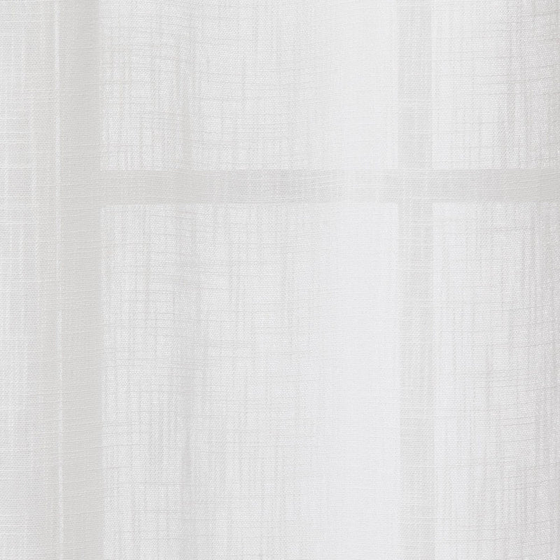 54"x84" Sheer Contrast Edge Window Curtain Panel White/Light Brown - Threshold