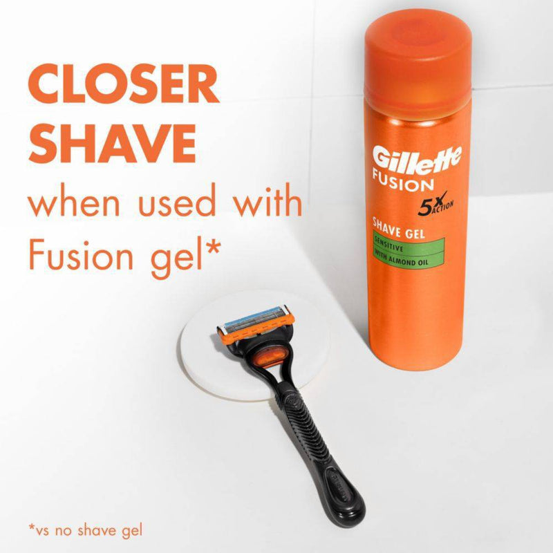 Gillette Fusion Value Pack Razor - Handle + 4 Blade Refills