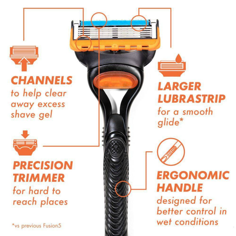 Gillette Fusion Value Pack Razor - Handle + 4 Blade Refills