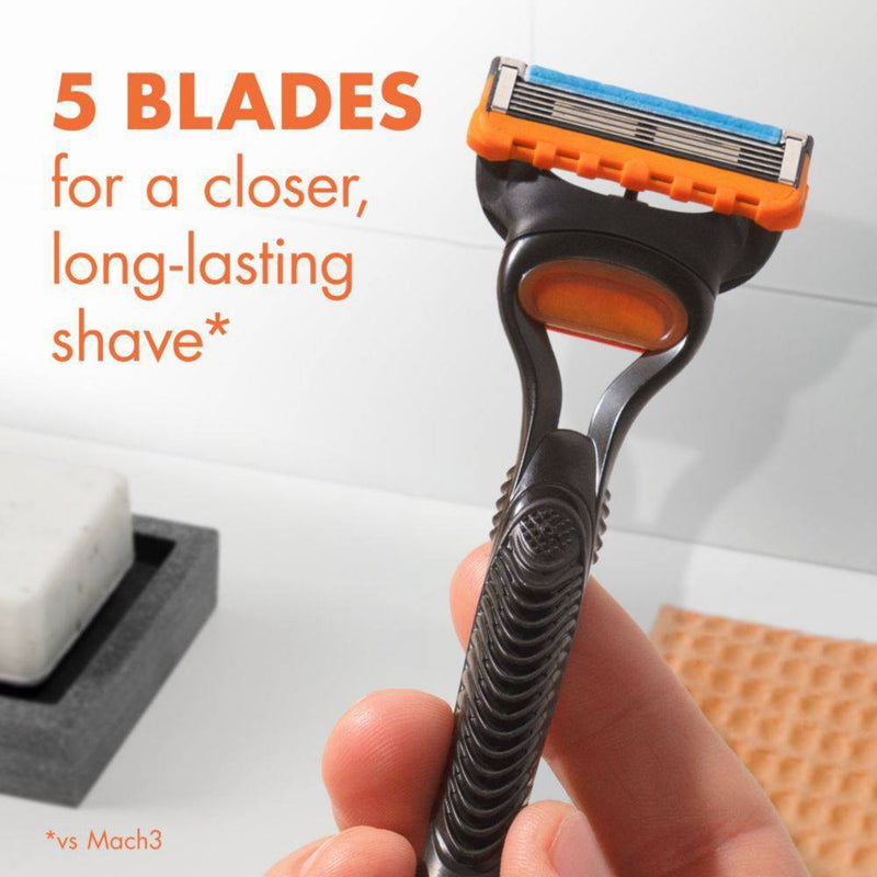 Gillette Fusion Value Pack Razor - Handle + 4 Blade Refills