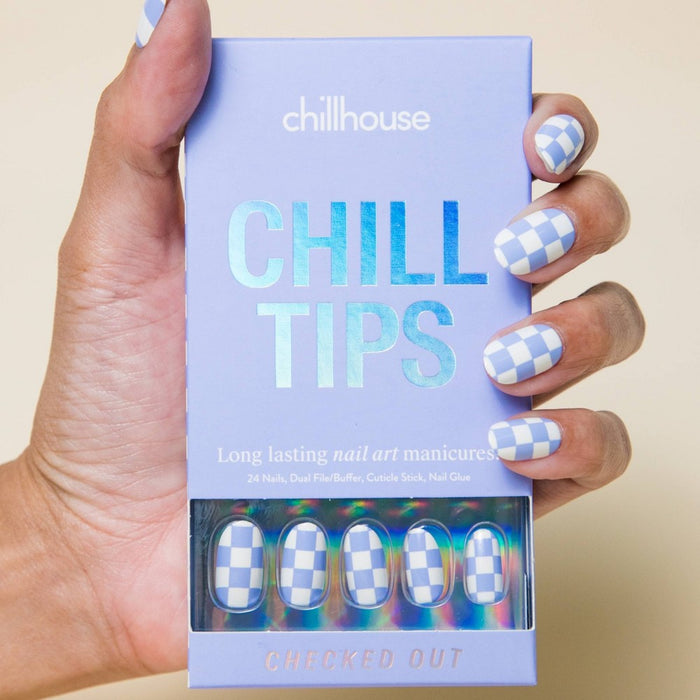 Chillhouse Chill Tips Nail Art Press Ons - Checked Out
