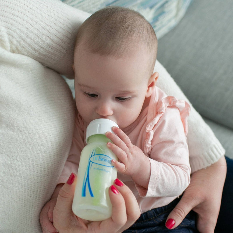 Dr. Brown's 4oz Anti-Colic Options+ Narrow Glass Baby Bottle with Level 1 Slow Flow Nipple - 0m+