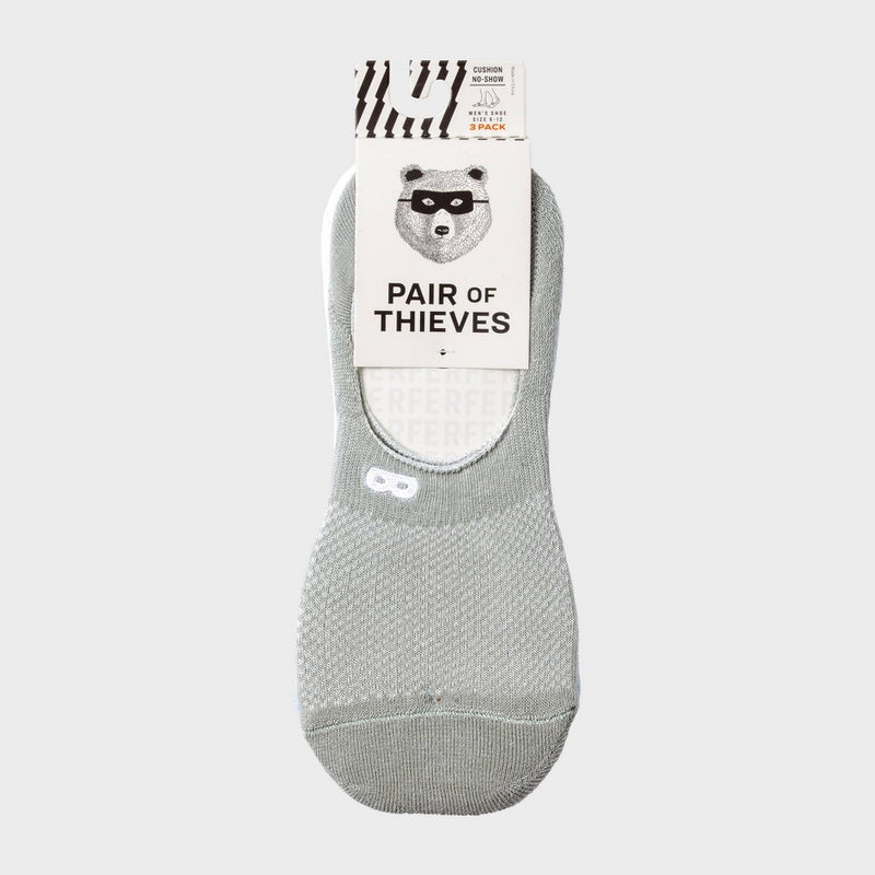 Pair of Thieves Men's Neutral No Show Socks 3pk - Blue 6-12