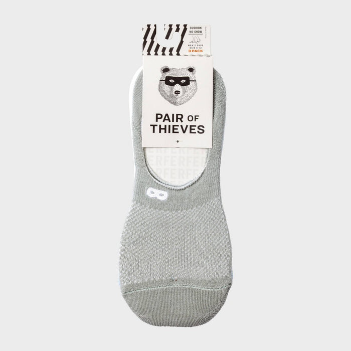 Pair of Thieves Men's Neutral No Show Socks 3pk - Blue 6-12