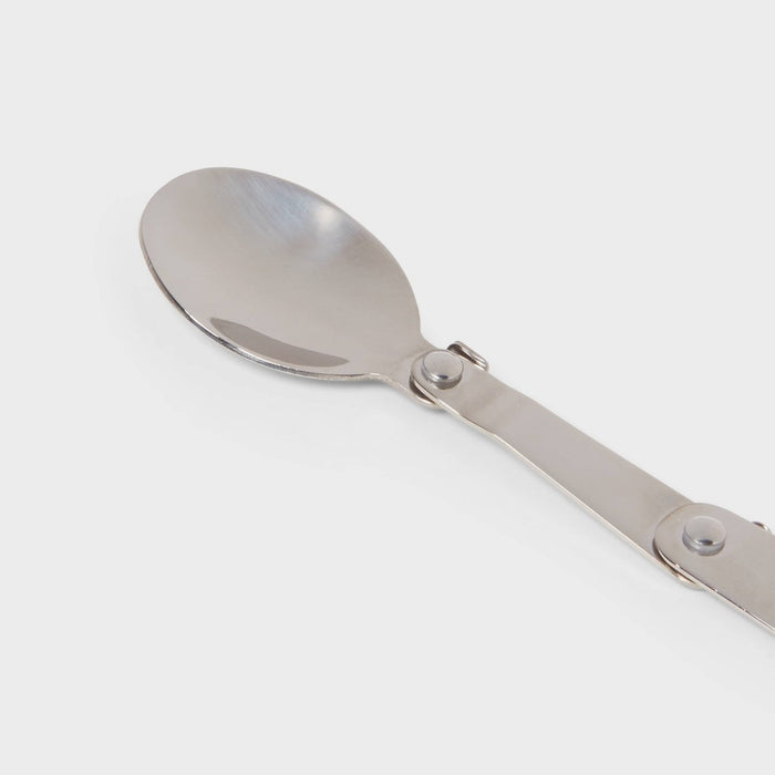 Kids' 10oz Checkered Double Wall Vacuum Stainless Steel Food Jar Blue with Stainless Steel Spoon - Pillowfort