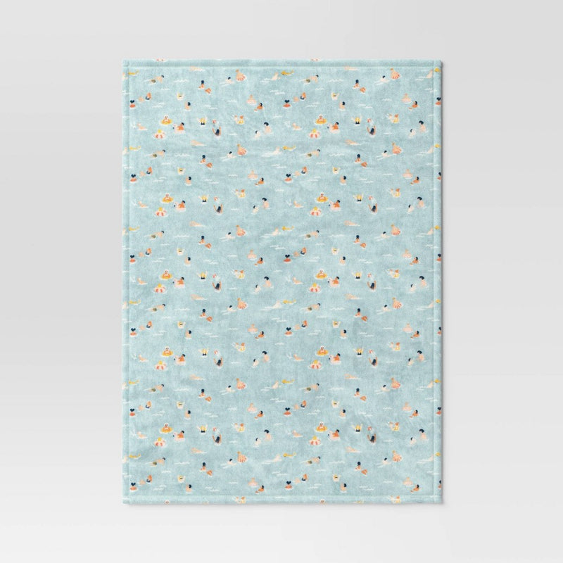 Beachy Scene Printed Plush Throw Blanket - Room Essentials