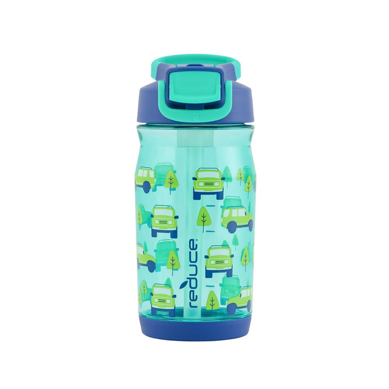Reduce 14oz Plastic Adventure Rolls Hydrate Tritan Kids Water Bottle with Straw Lid
