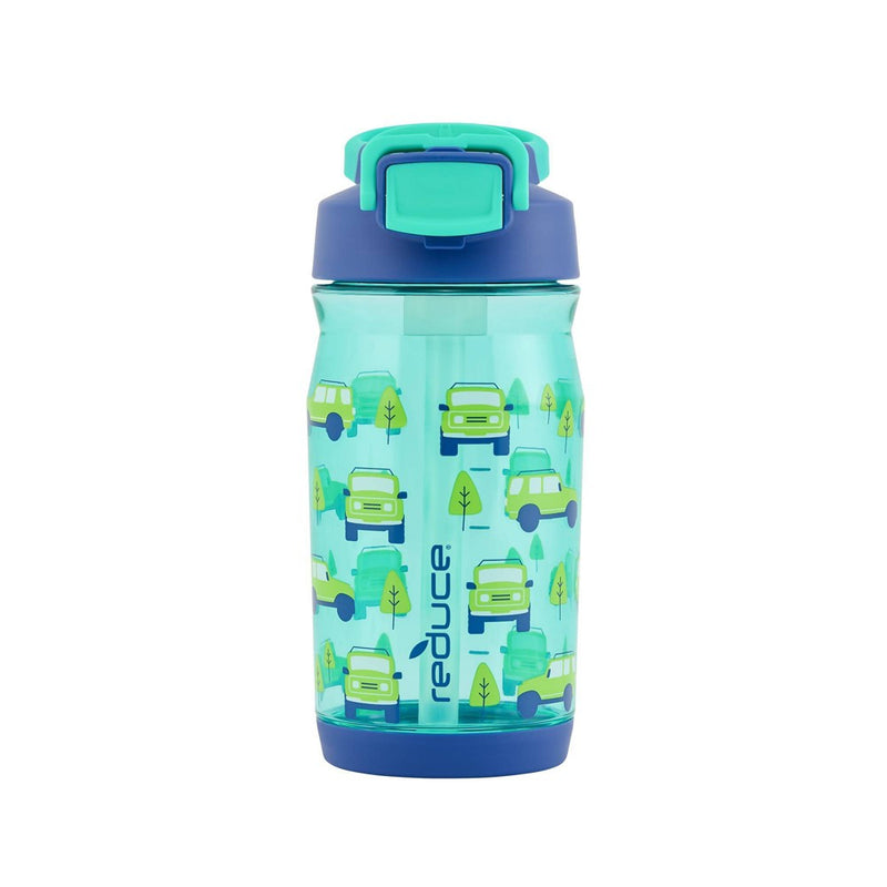 Reduce 14oz Plastic Adventure Rolls Hydrate Tritan Kids Water Bottle with Straw Lid