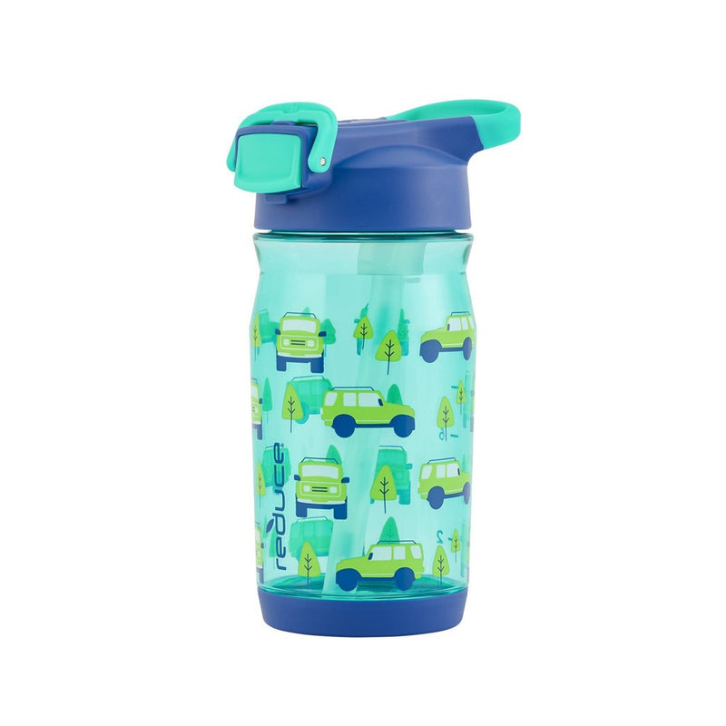Reduce 14oz Plastic Adventure Rolls Hydrate Tritan Kids Water Bottle with Straw Lid