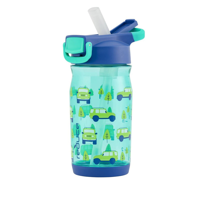 Reduce 14oz Plastic Adventure Rolls Hydrate Tritan Kids Water Bottle with Straw Lid