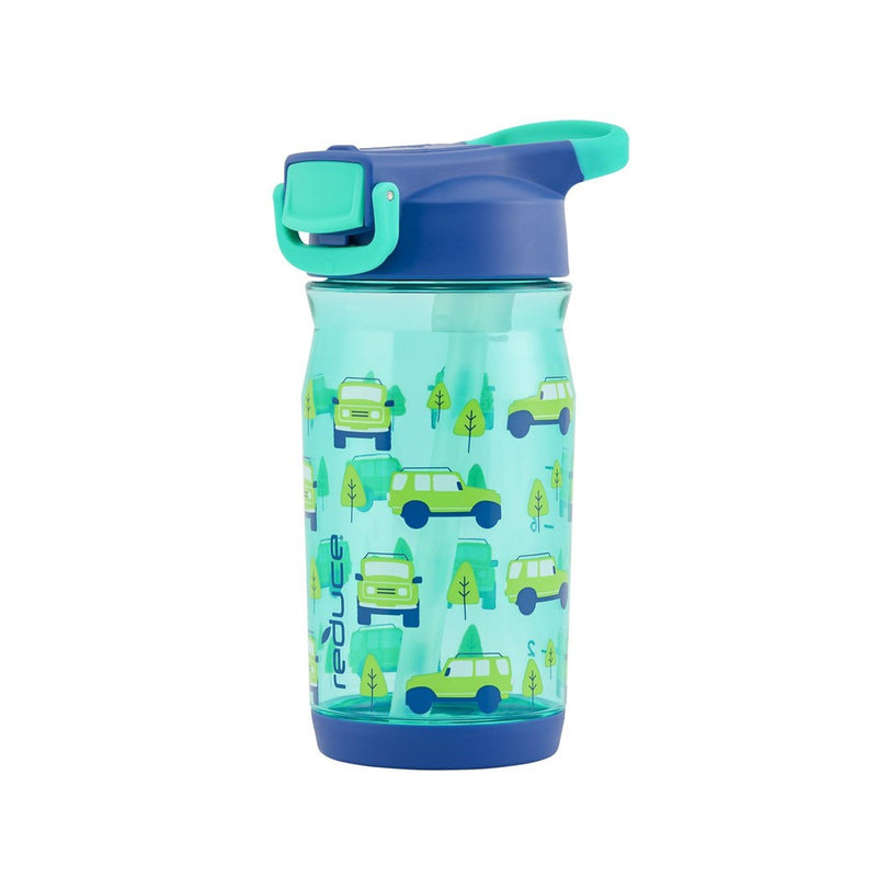 Reduce 14oz Plastic Adventure Rolls Hydrate Tritan Kids Water Bottle with Straw Lid