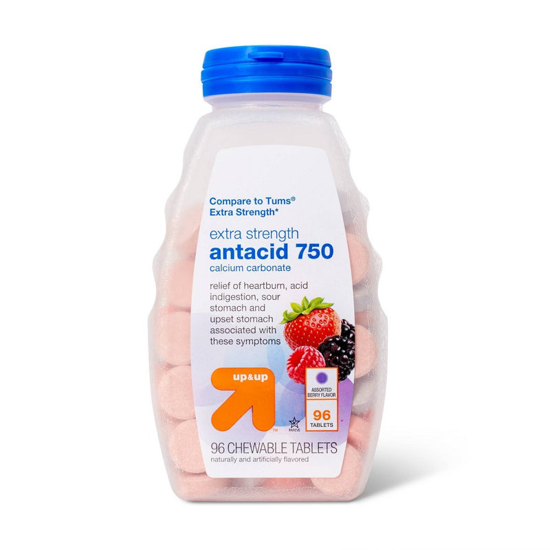 Extra Strength Antacid Assorted Berry Chewable Tablets - 96ct - up & up