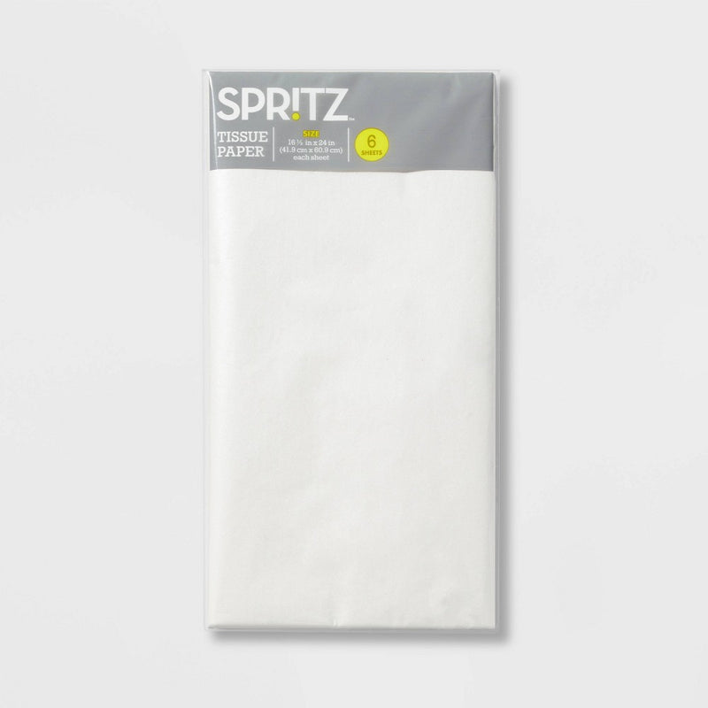 6ct Tissue Paper White - Spritz