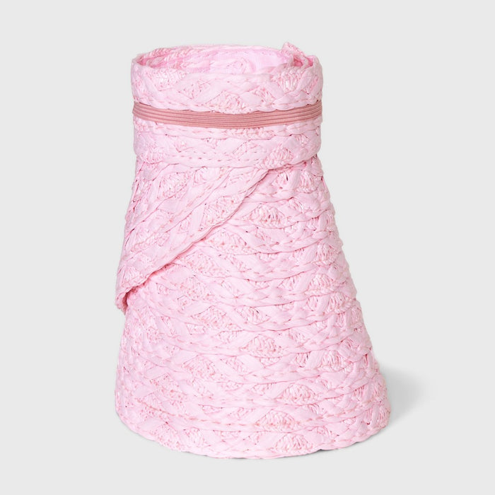 Straw Visor Hat - A New Day Pink