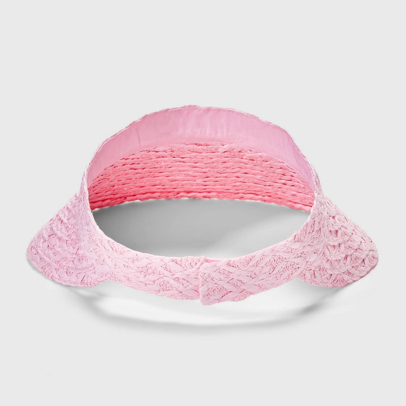 Straw Visor Hat - A New Day Pink